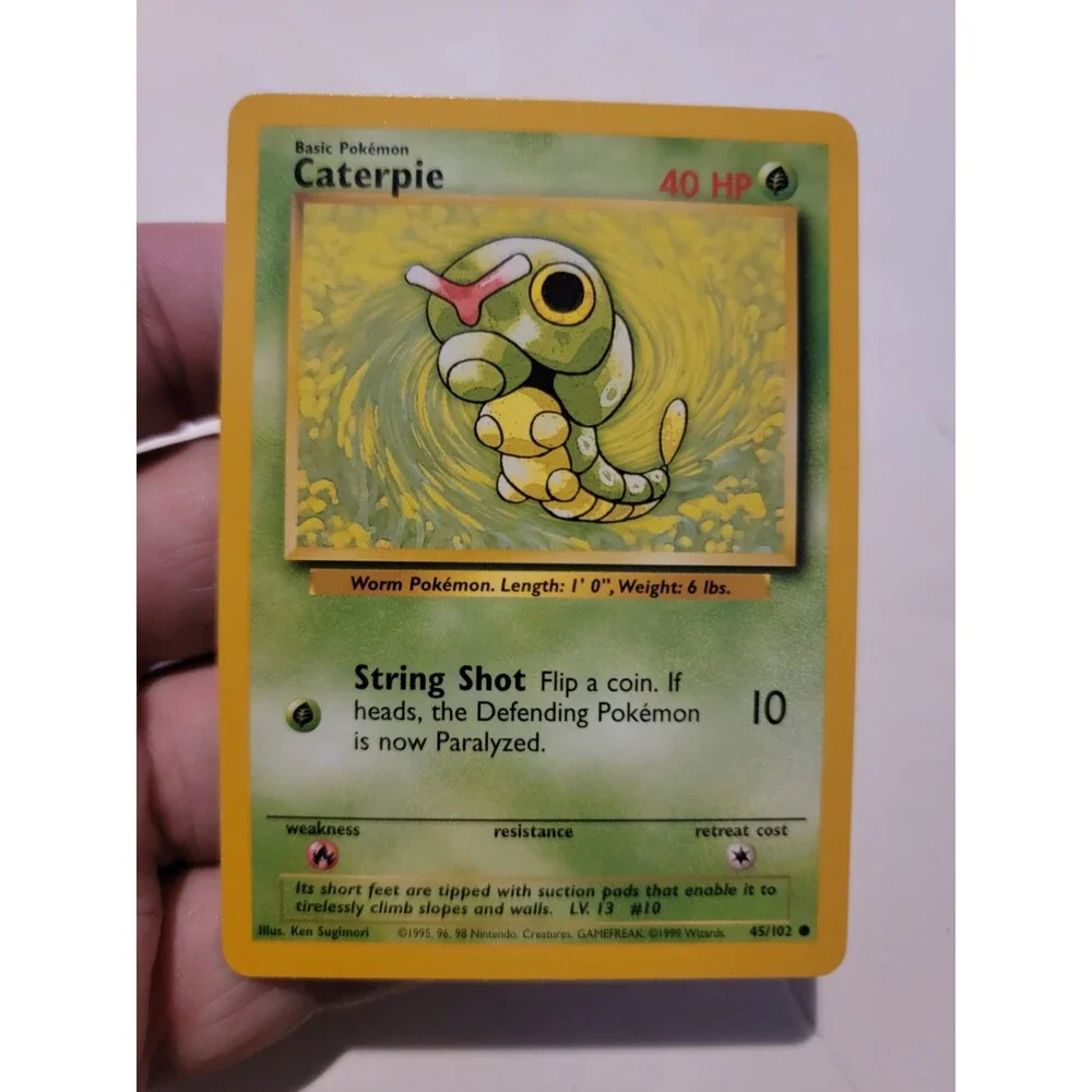 Pokemon TCG Card Vintage 1999 WOTC Game Freak Nintendo Wizards 90s Caterpie